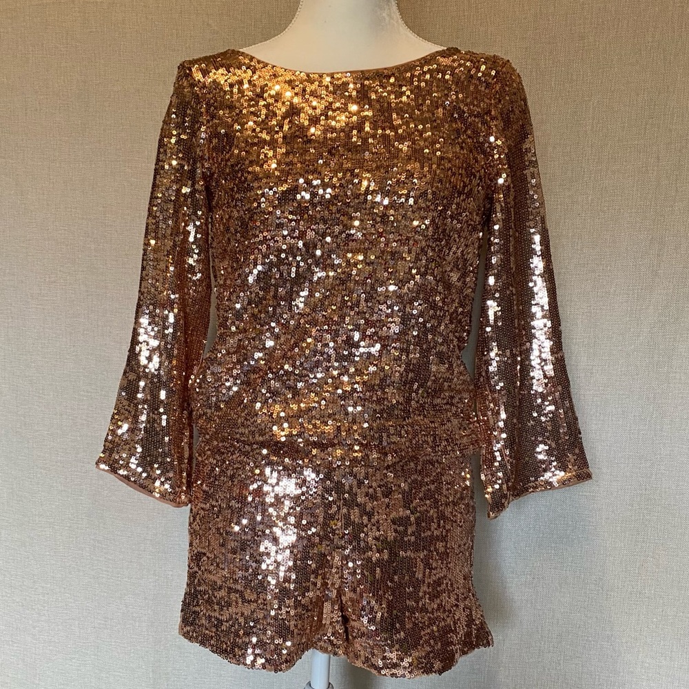 Anthropologie- Sequined Blouse with shorts